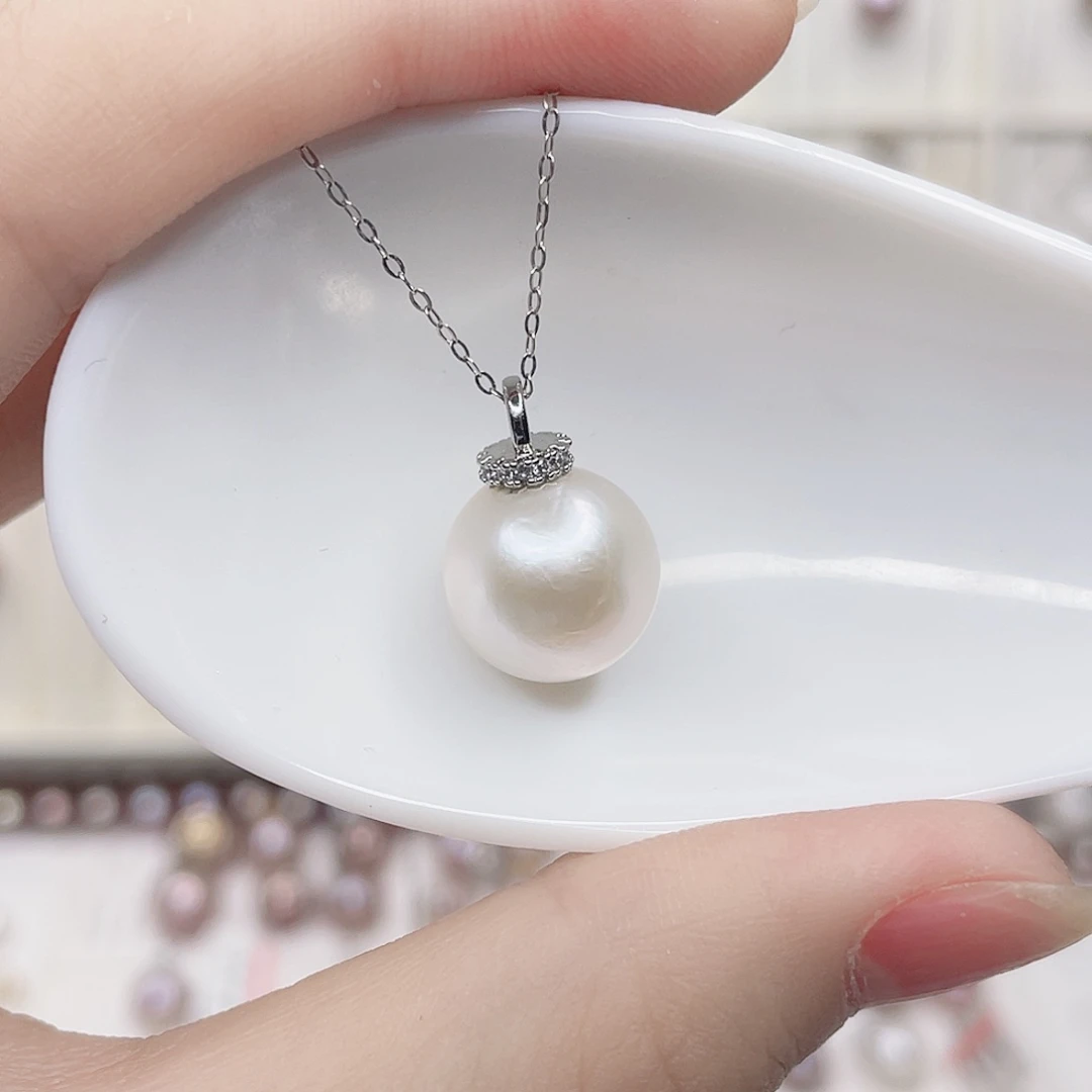 合金淡水珍珠吊坠(赠链)