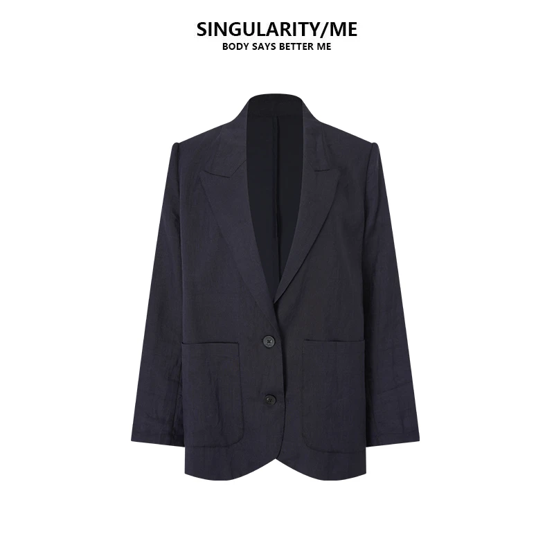Singularity Me 老钱风洋气时髦苎麻透气夏通勤西装外套 5A 4026