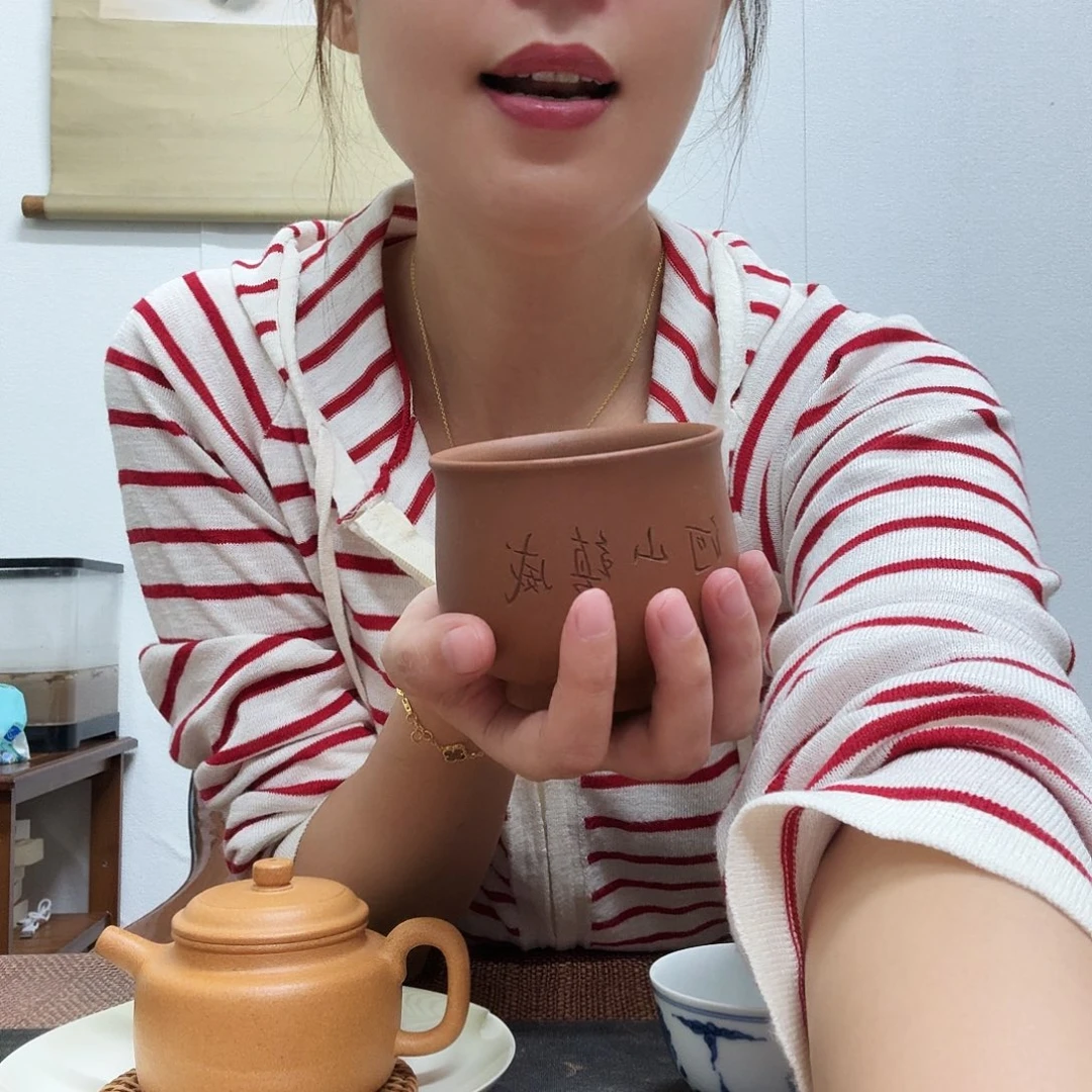 小***乖茶壶紫砂紫泥主人杯200