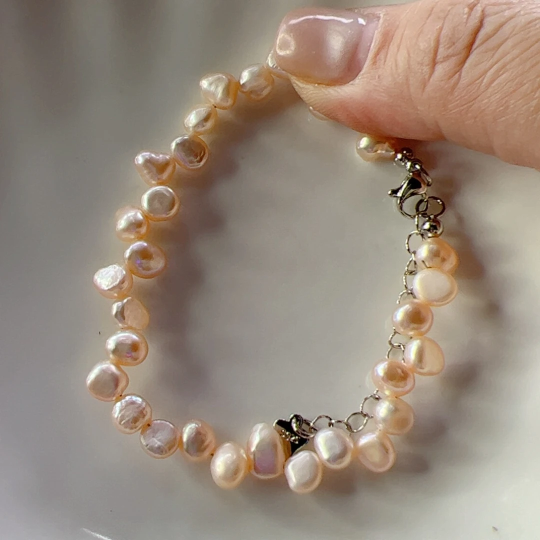 淡水珍珠合金手链594