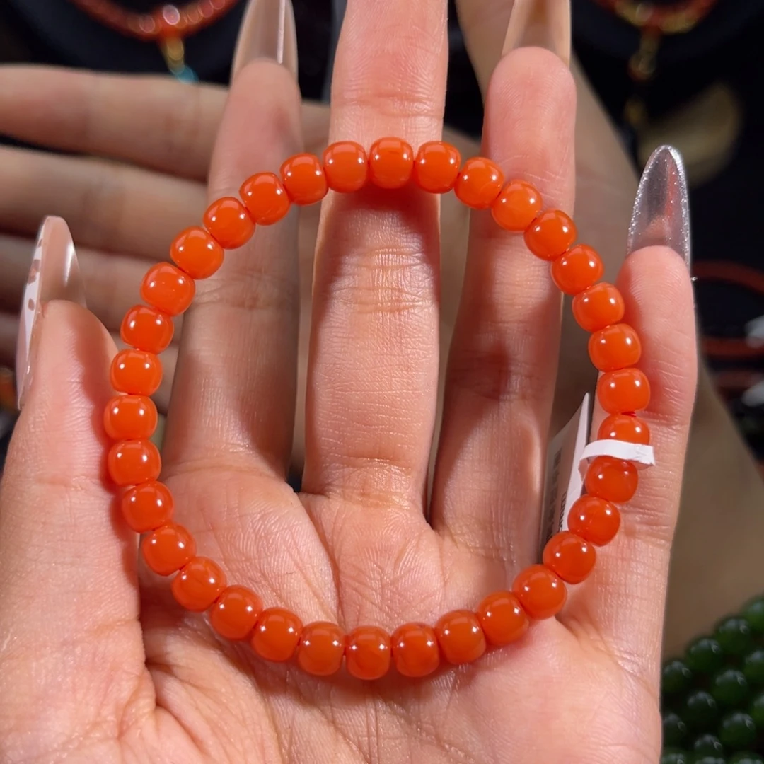 未镶嵌老形单圈6mm南红玛瑙