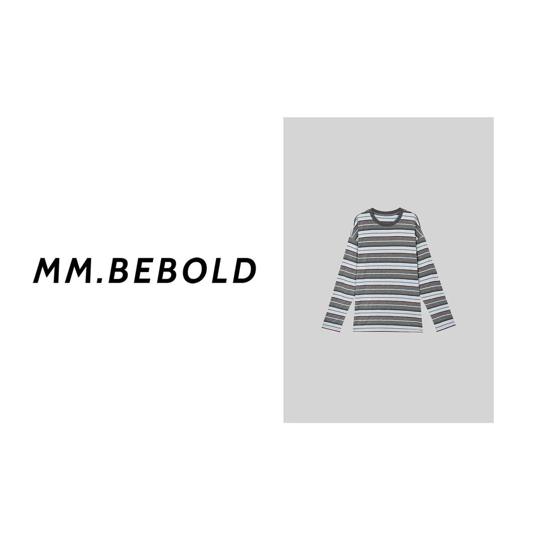 【妙姐精选】韵律 薄款宽松透气复古条纹长袖T恤LZ11239