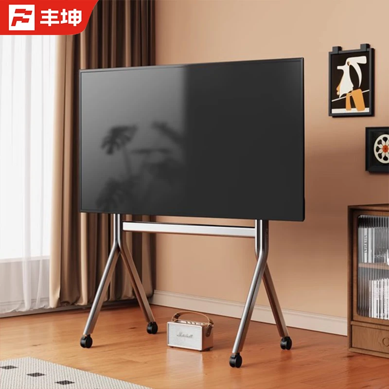 通用一体机电视落地支架可移动带轮推车适用于tcl华为希沃JAV鸿合