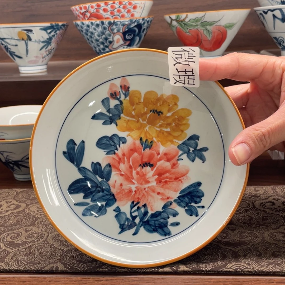 有瑕釉下彩纯手绘