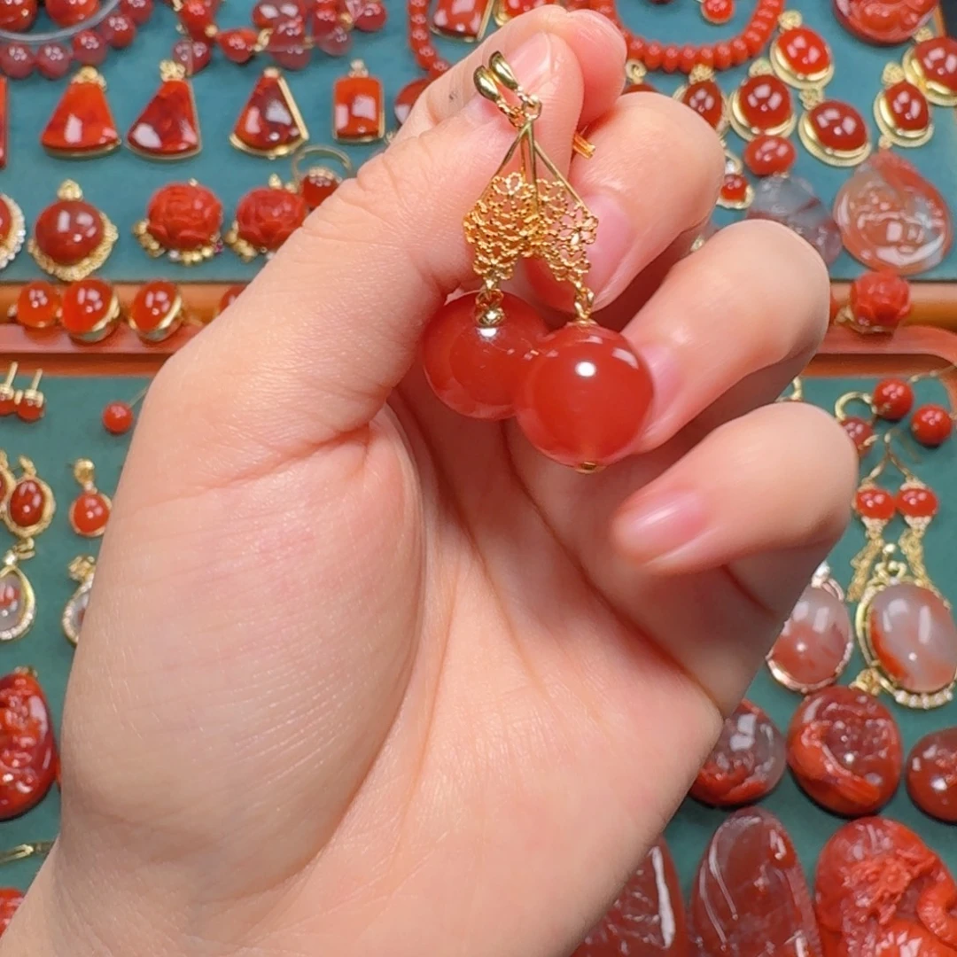 南红玛瑙南红银S925镶嵌