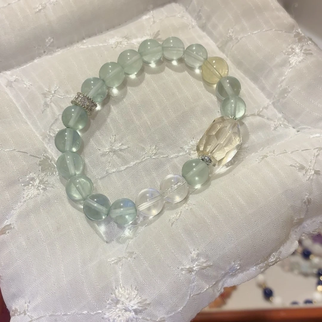 烟晶银S925镶嵌手链