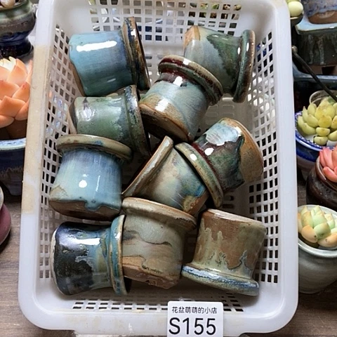 紫砂花盆155微瑕品口径5.5左右