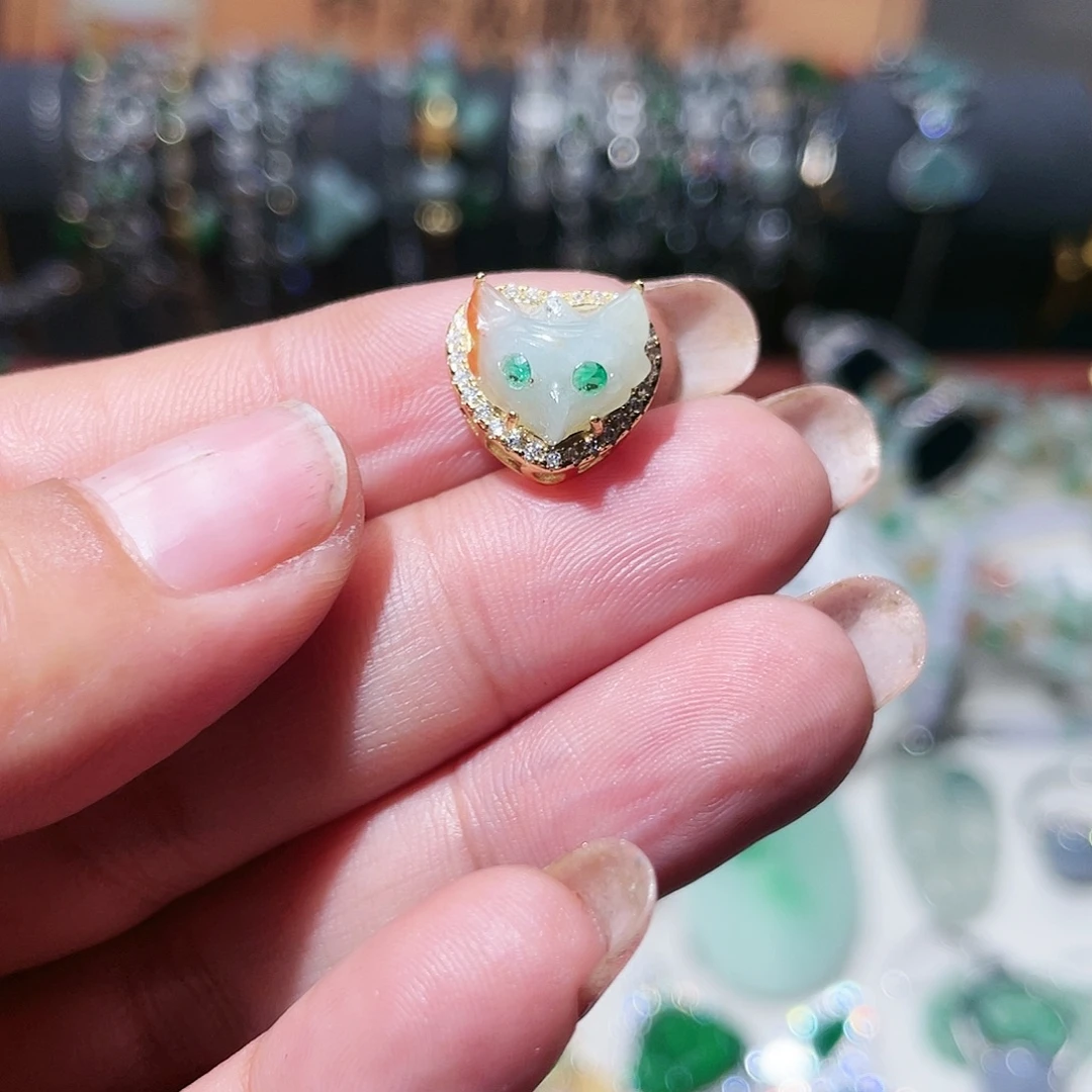 翡翠银S925镶嵌颈饰