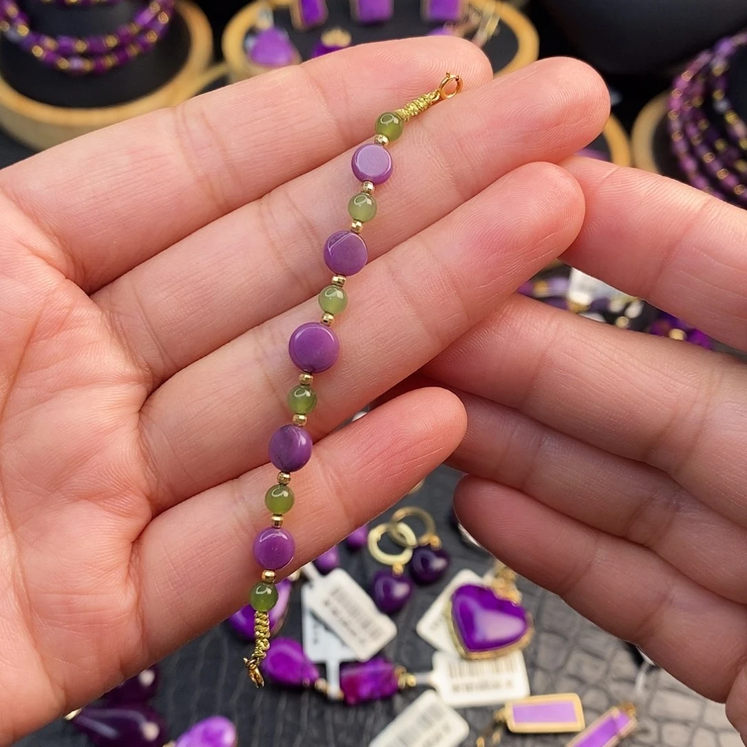 苏纪石（舒俱来）18K金镶嵌延长链