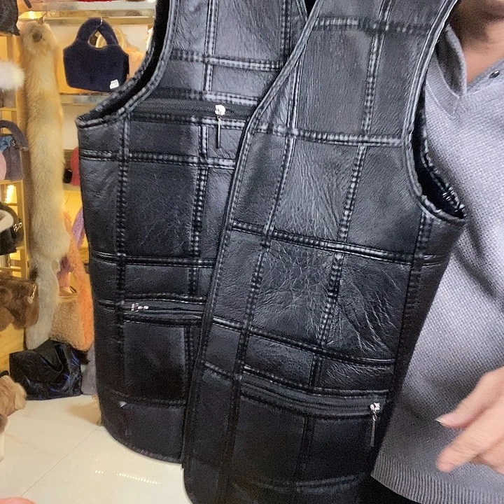 娃叔皮草羊剪绒精美马甲