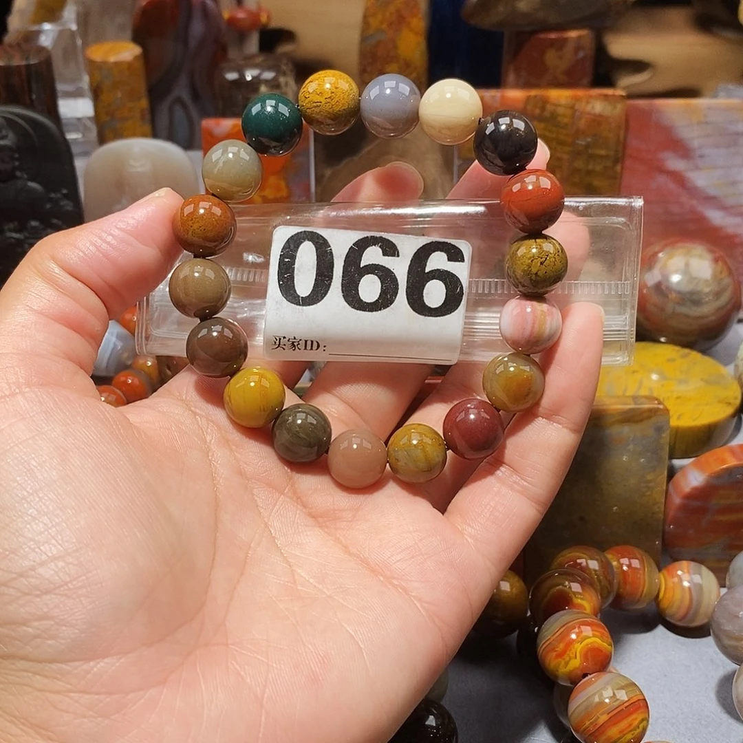 硅化玉天然北票硅化玉手串未镶嵌