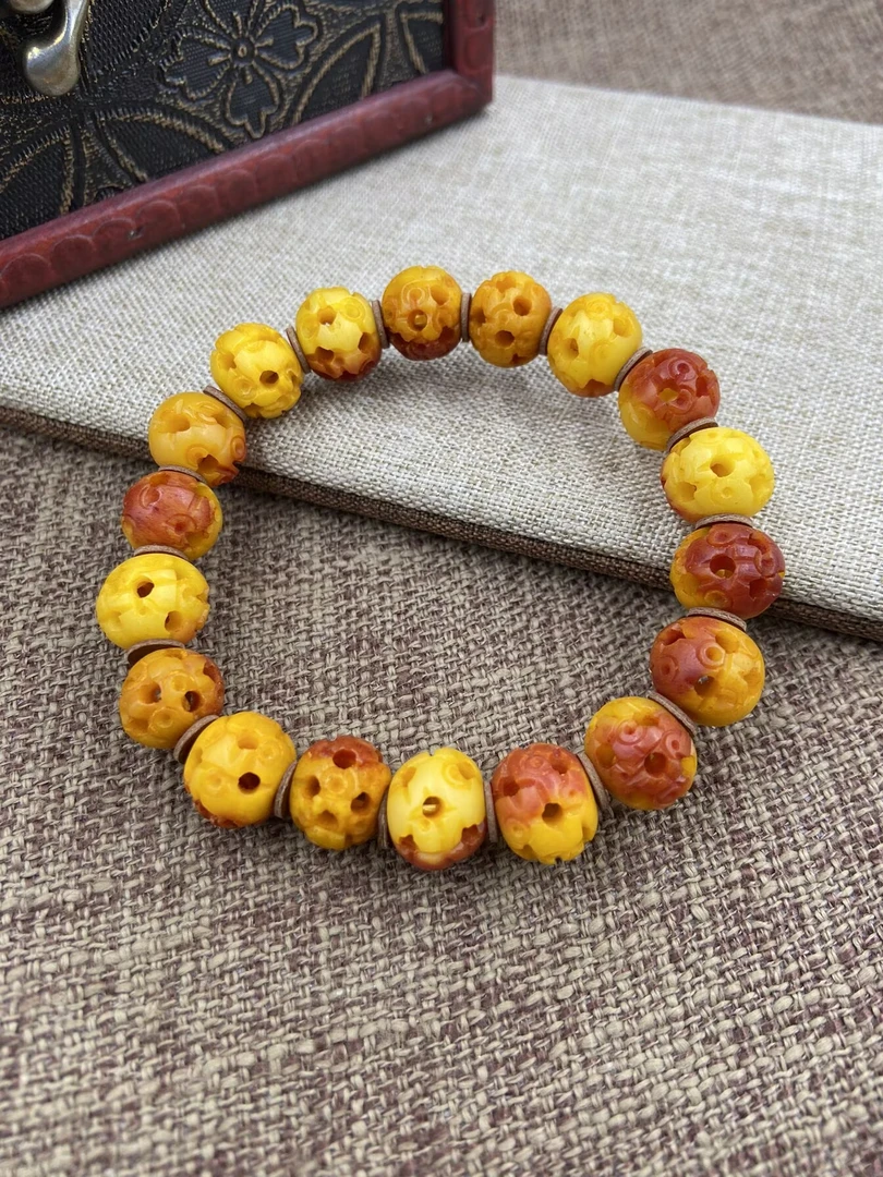 非金属珐琅手链 5857  精美黄色手链百搭气质