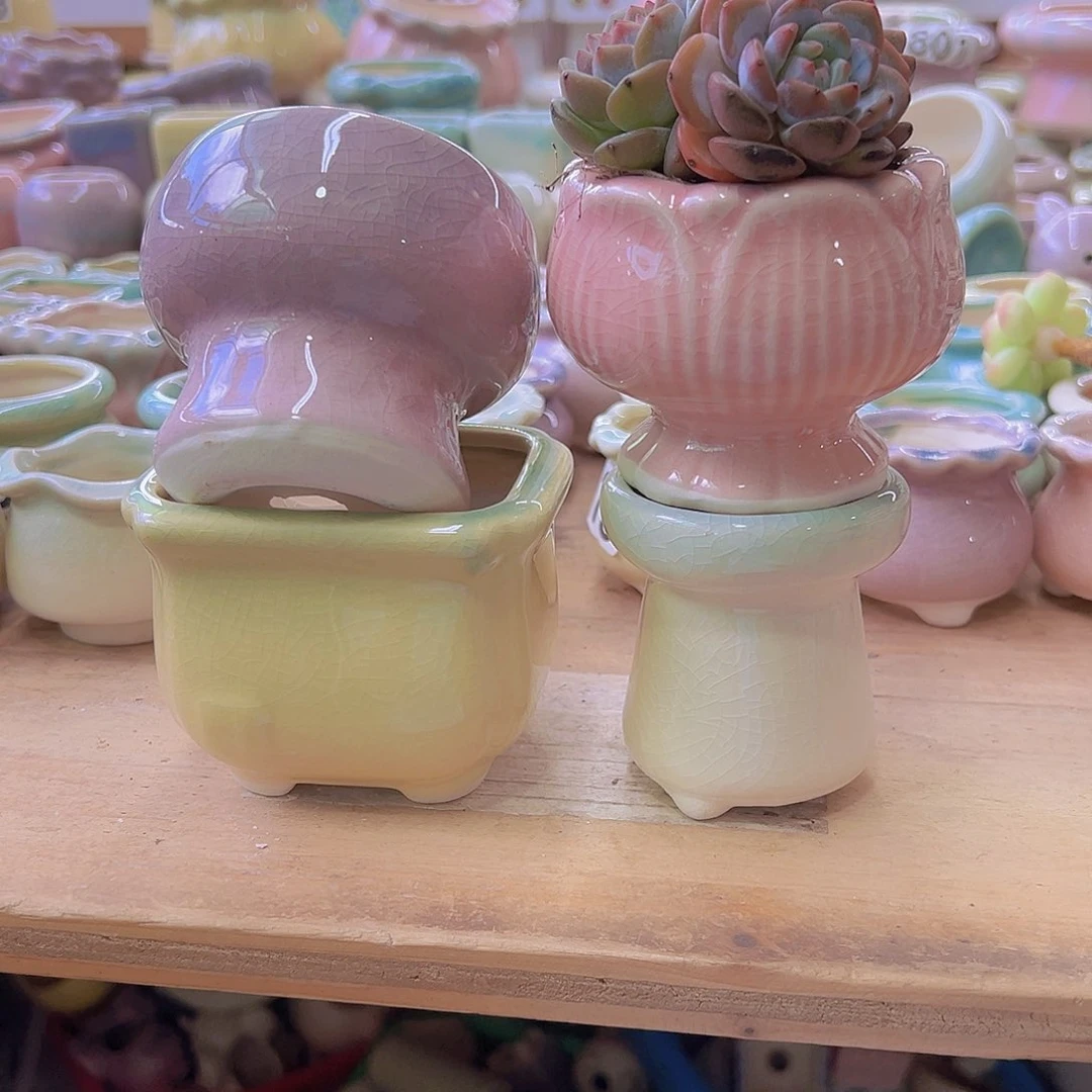 陶瓷花盆当场满12包邮