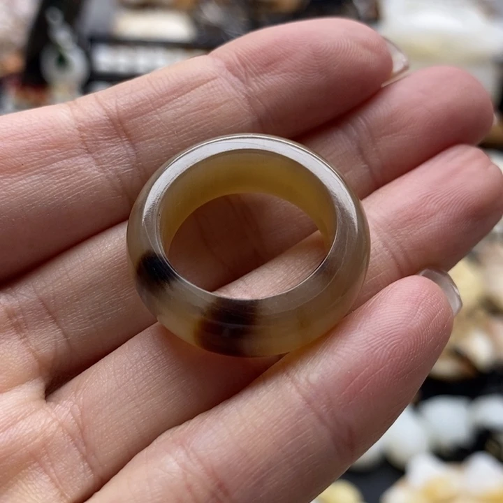 贝壳非金属牦牛戒指