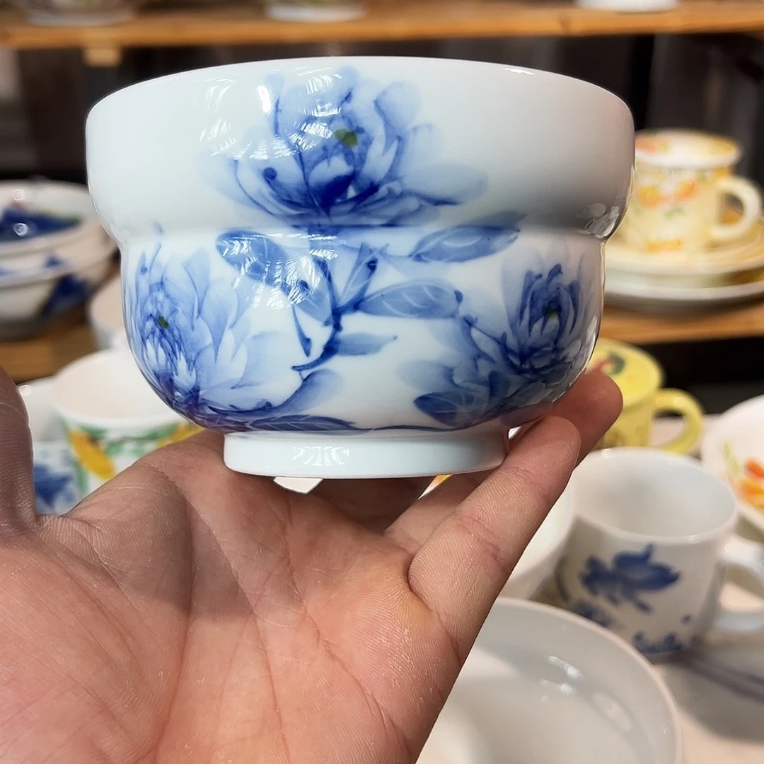 陶瓷景德镇手绘高温陶瓷5寸手工碗
