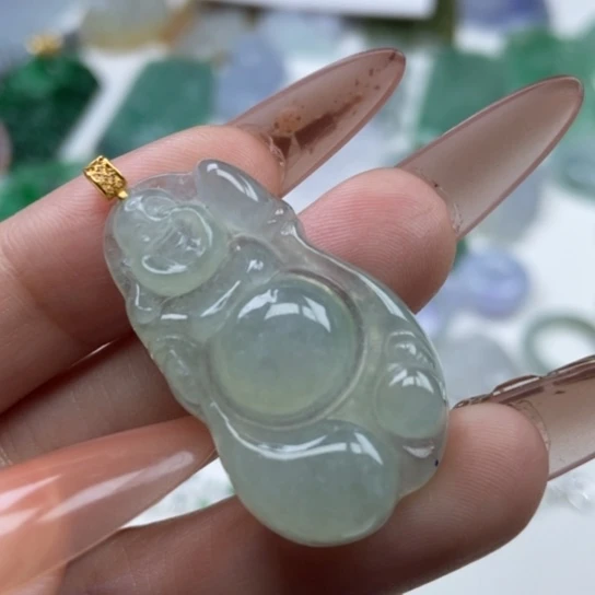 翡翠未镶嵌吊坠(不含链)天然缅甸翡翠a货