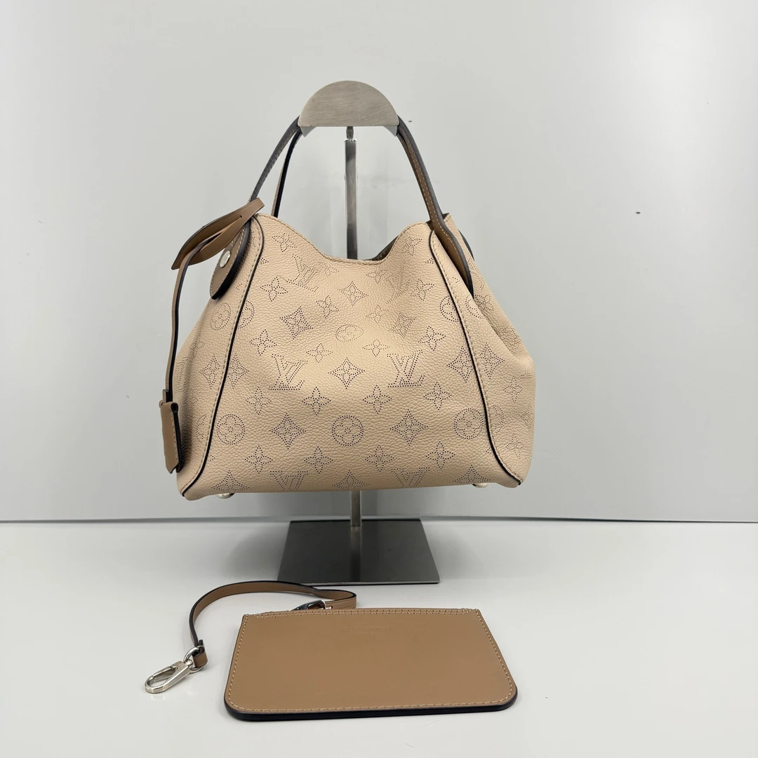 95新 LouisVuitton/路易威登 优选/灰色小号月光女神菜篮子缺肩带