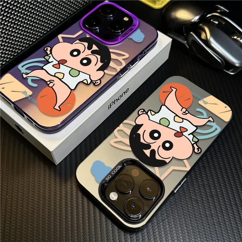 涂鸦小新适用苹果16promax手机壳iPhone15硅胶14保护套17新款卡通