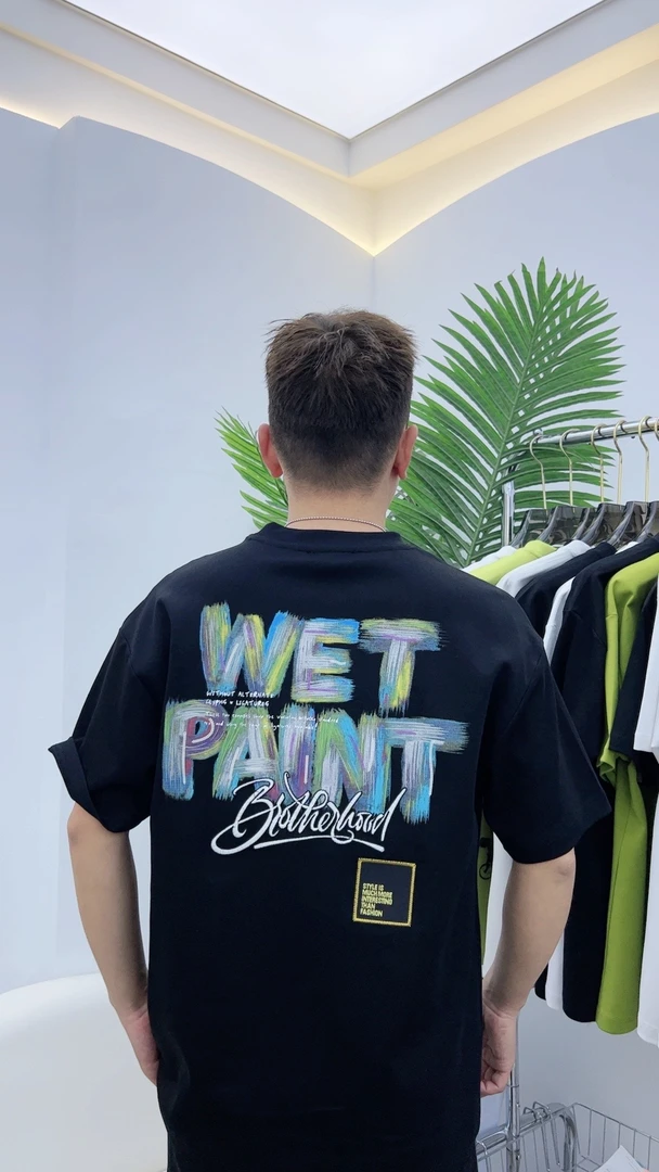 男士短袖T恤夏季休闲时尚百搭情侣潮流印花半袖圆领设计师男款