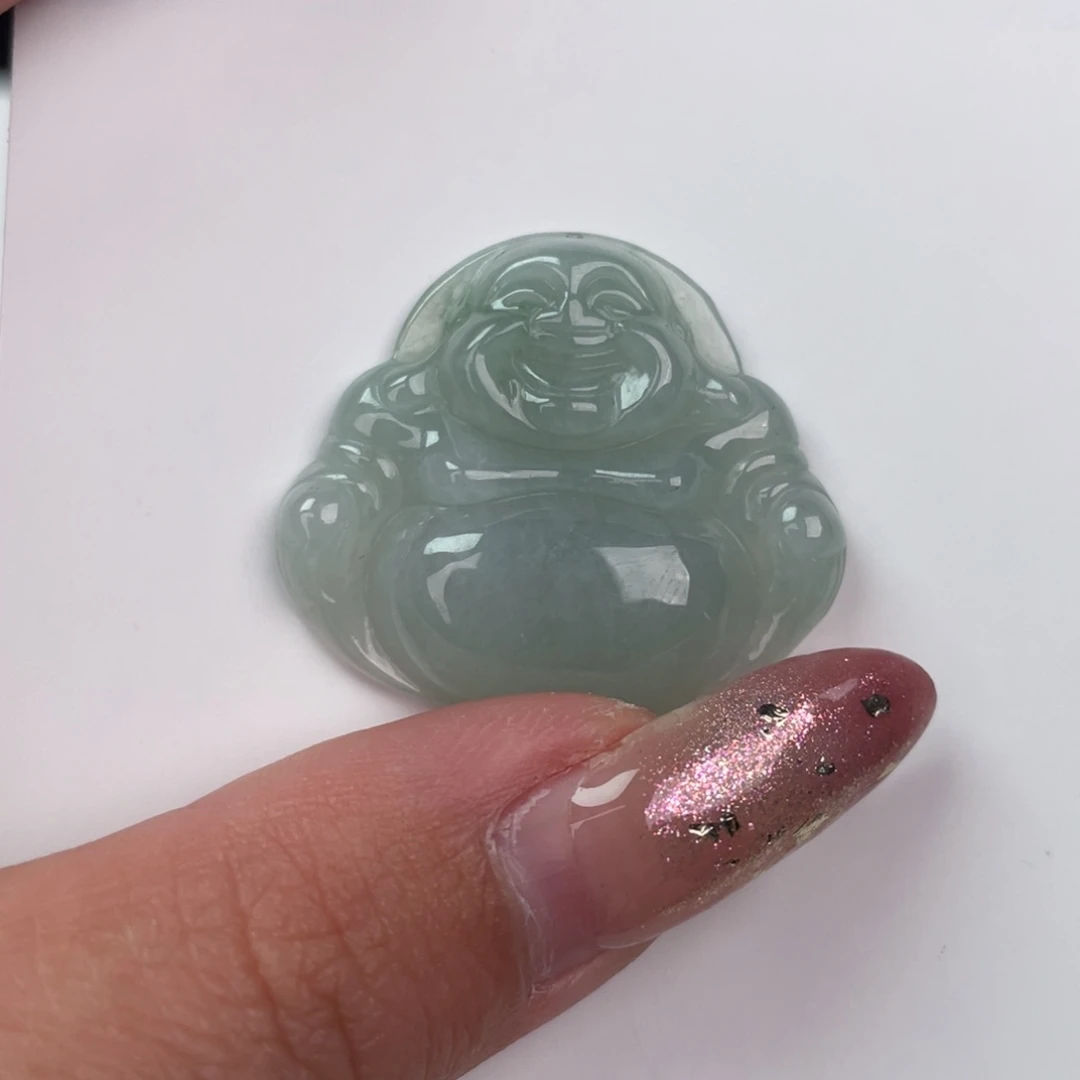 翡翠未镶嵌颈饰佛公