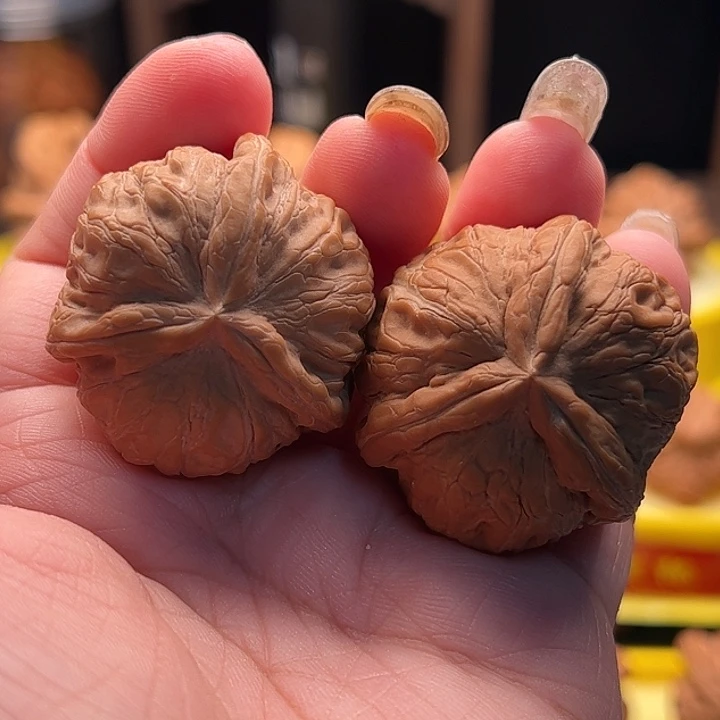 吊坠文玩核桃平谷元宝三棱 37尺 全品