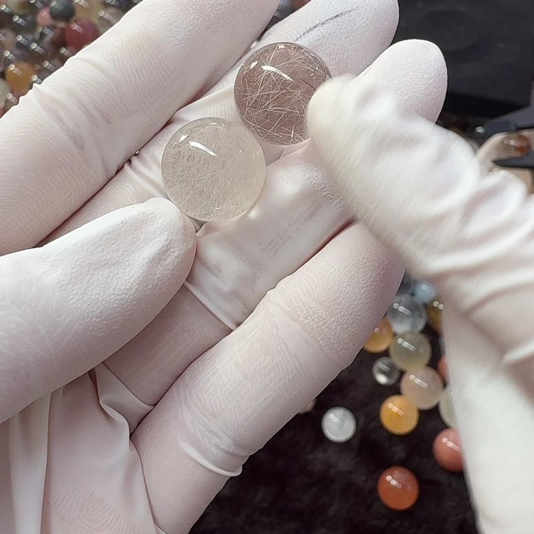 你***！未镶嵌珠宝半成品水晶兔毛13mm定制不退换
