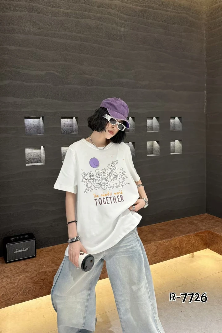 大码显瘦百搭中长款圆领半袖t恤潮流宽松女装春季妙妙屋