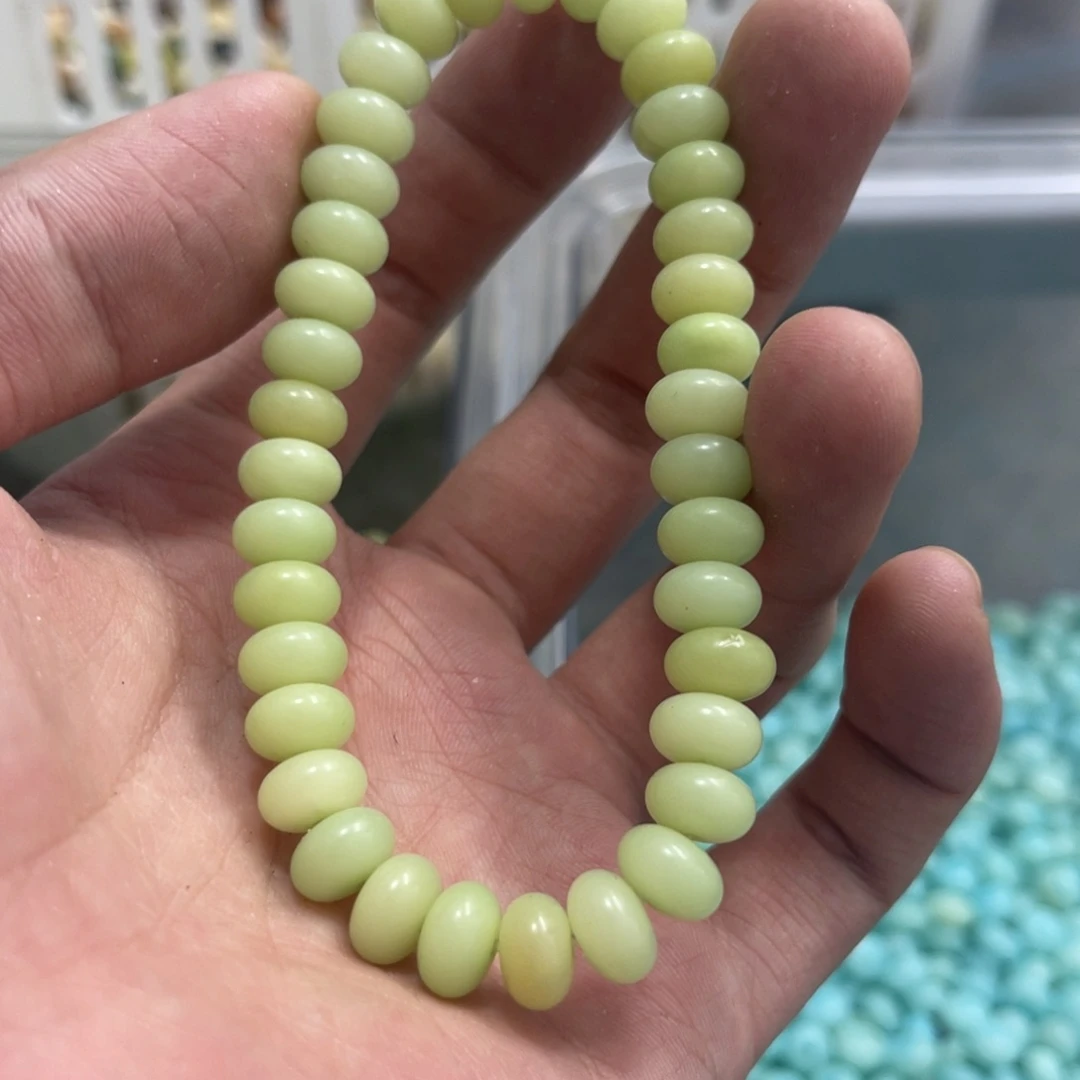 吊坠白玉菩提z9/100+100颗微瑕小青提算盘