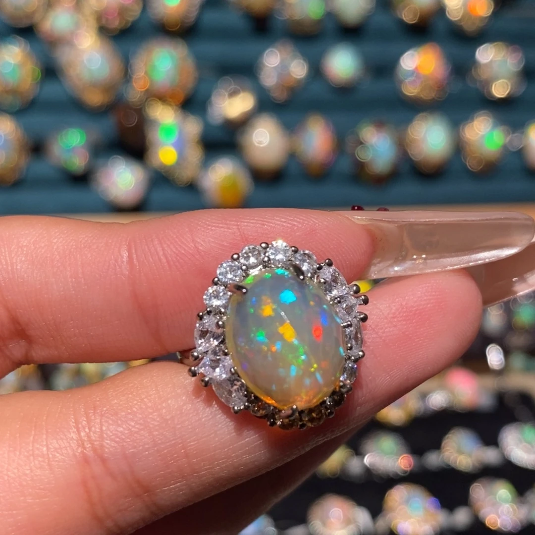 欧泊银S925镶嵌戒指