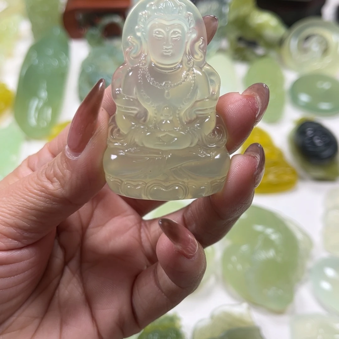 贵***D蛇纹石玉未镶嵌颈饰