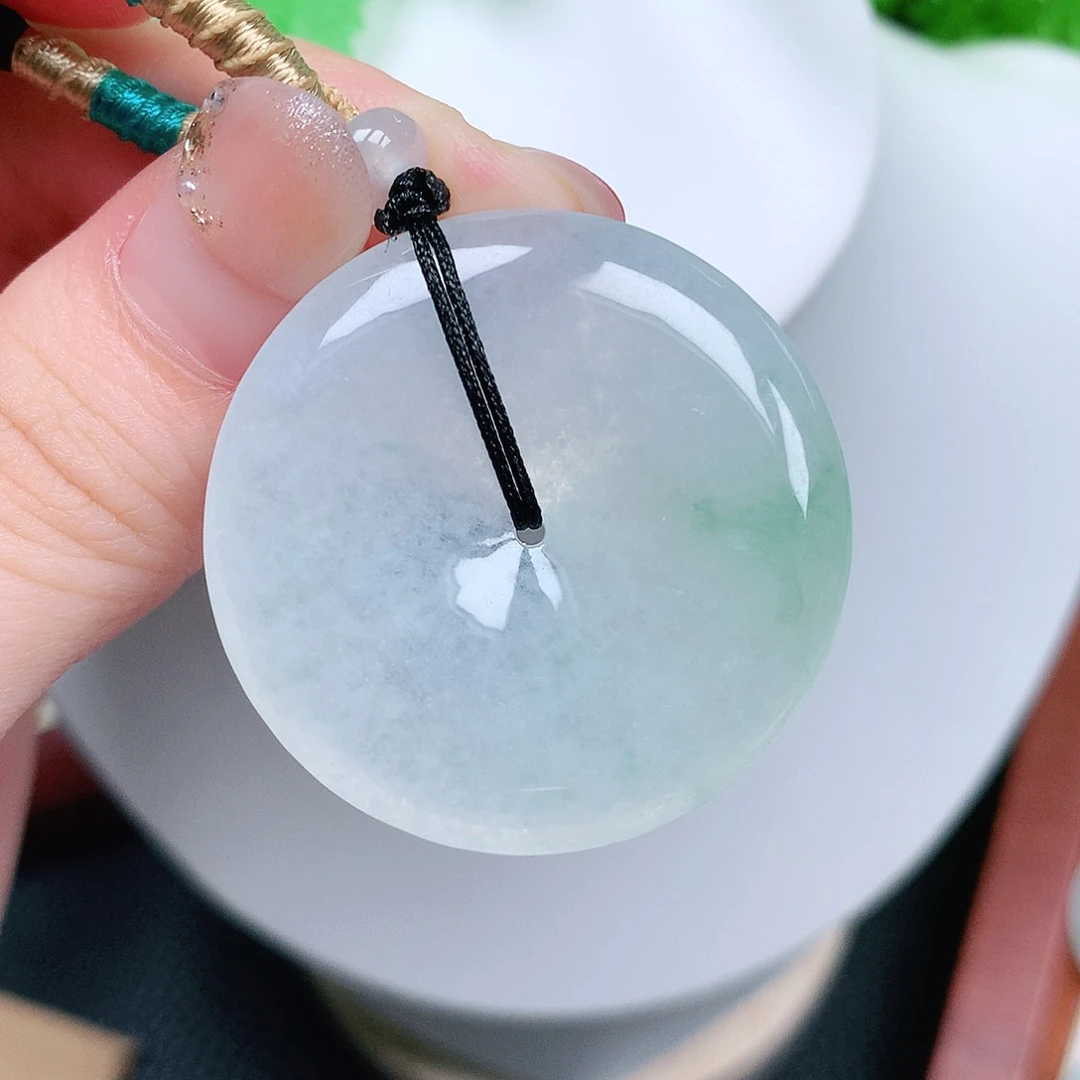 翡翠未镶嵌颈饰平安35-5.8