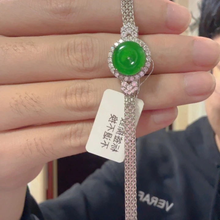 翡翠银S925镶嵌颈饰手链