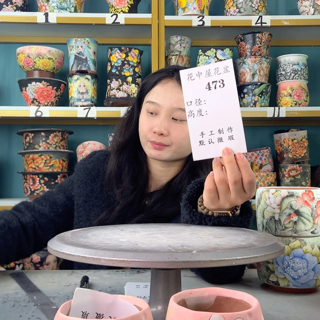 小***姈陶景德镇手工花盆473