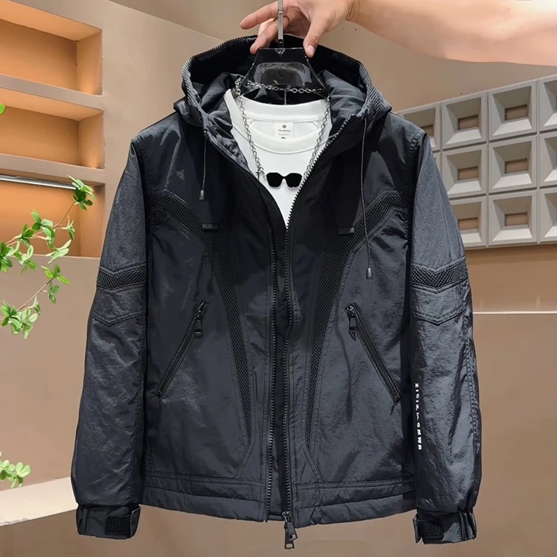 秋冬2025新款高品质男士加棉工装保暖宽松休闲潮流外套连帽棉衣男