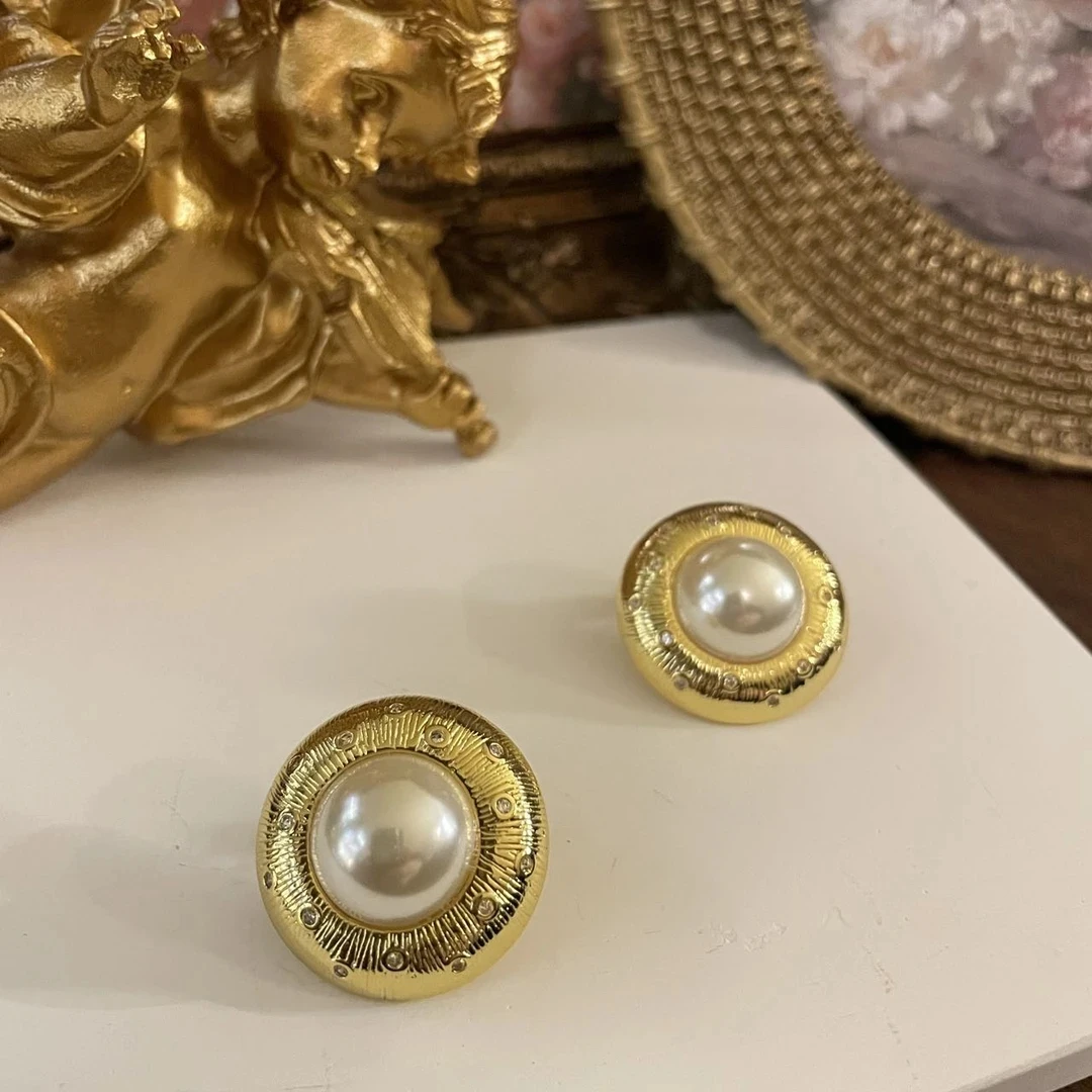 钛钢耳饰 钛钢耳饰 LARVINA金边复古耳环