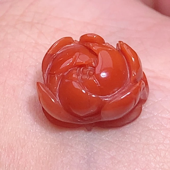 南红玛瑙未镶嵌南红牡丹花