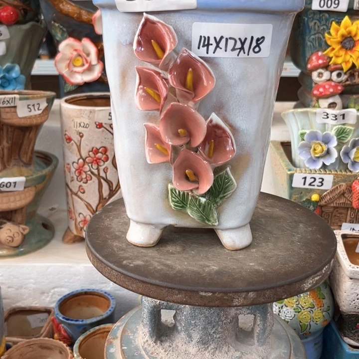 紫砂花盆粗陶材质多肉花盆