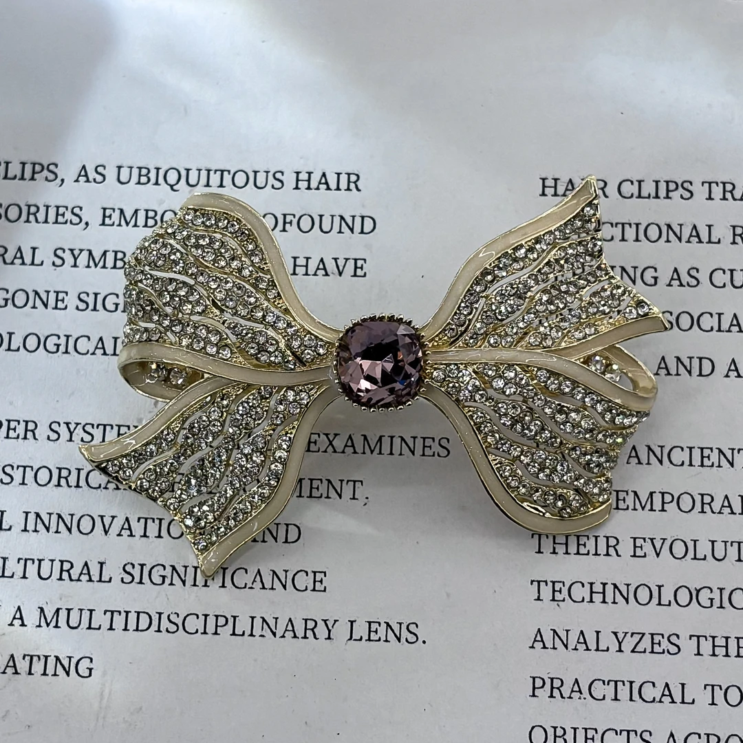 2038时尚简约蝴蝶结弹夹