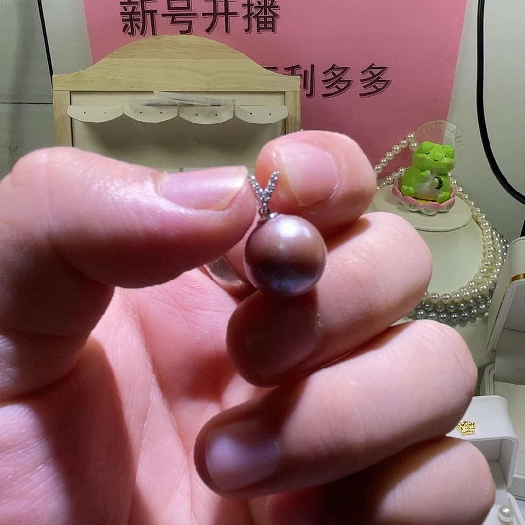 淡水珍珠银S925镶嵌颈饰