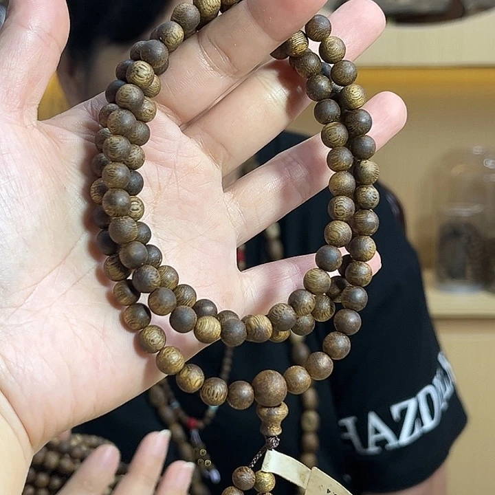 沉香碎屑沉香棋楠红骨凹身圆珠长串0.7/16克+多样性发一
