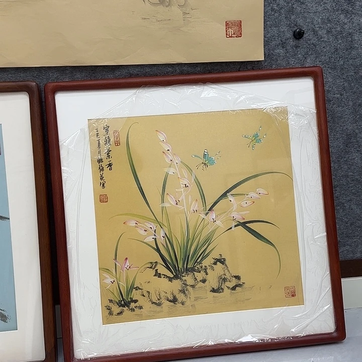 国画国画立体兰花