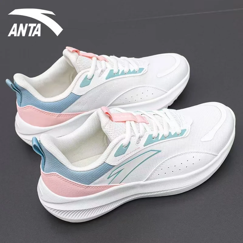 安踏跑步鞋女款官方正品2025秋季新款轻便减震运动鞋休闲网面女鞋