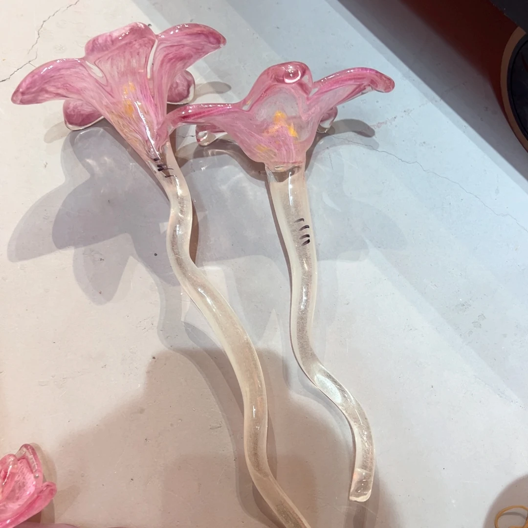落****手工艺品琉璃微瑕一对磨好发货