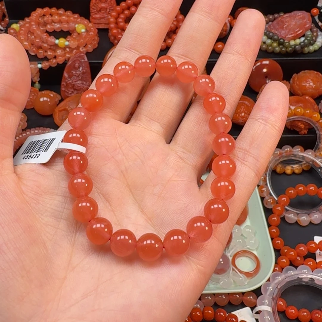南红玛瑙未镶嵌手串8.5mm