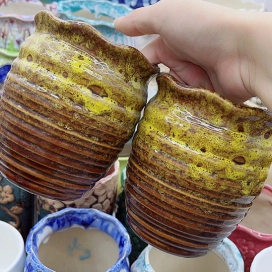 多肉绿植陶瓷花盆9.9包邮