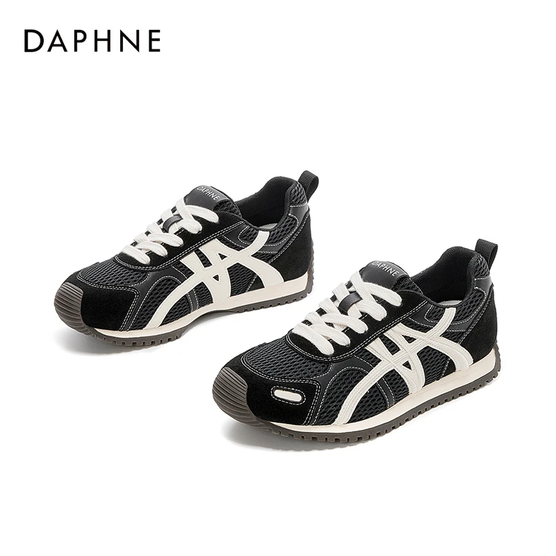 Daphne/达芙妮【增高4CM】2025秋季新款轻奢爆款休闲女鞋德训阿甘鞋