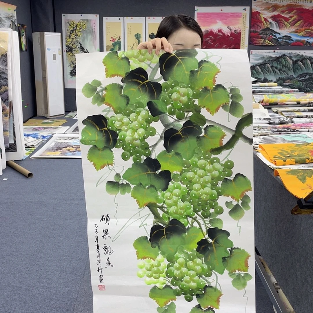 国画作品小姐姐放漏…