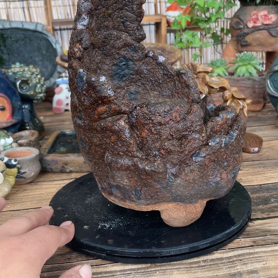 国庆福利粗陶手工高温花盆