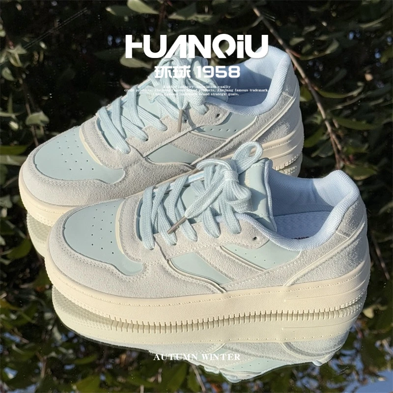 HUANQIU/环球百搭小白鞋女2025春季新款板鞋ins潮流学生休闲鞋子