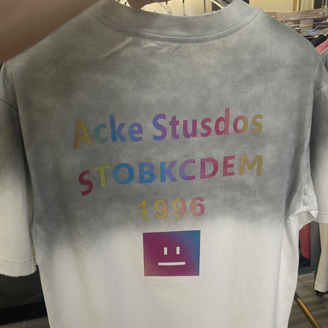 【啊诺】潮流情侣重工手绘工艺夏季修身圆领半袖匹马棉男士T恤A027